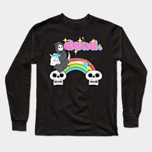 Grim Reaper Unicorn Long Sleeve T-Shirt